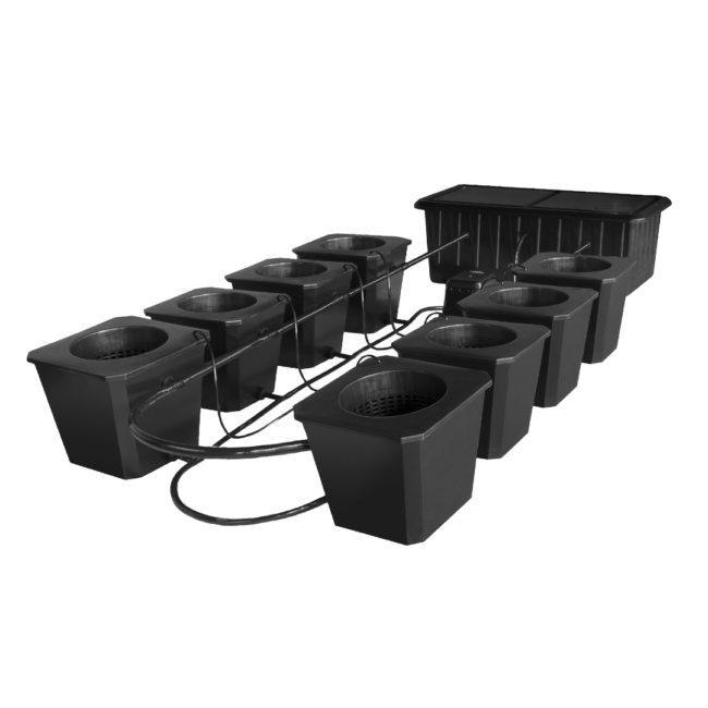 8-Site Bubble Flow Buckets Hydroponic Grow System - Grow Strong ...